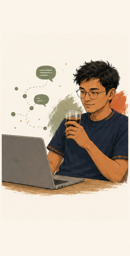 Tato mikir sambil ngopi, AI mencerna konteks
